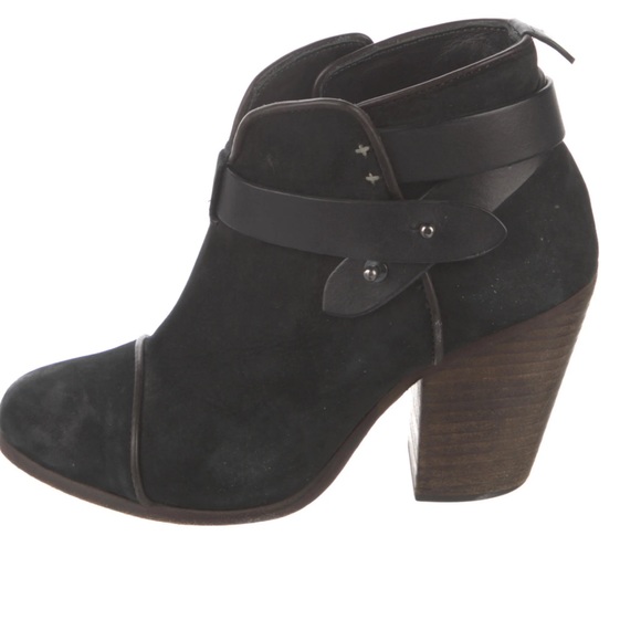 Rag & Bone HARROW Bootie Ankle Boot Women's US 8.5 EU 38.5 Black suede Leather. - Picture 4 of 15